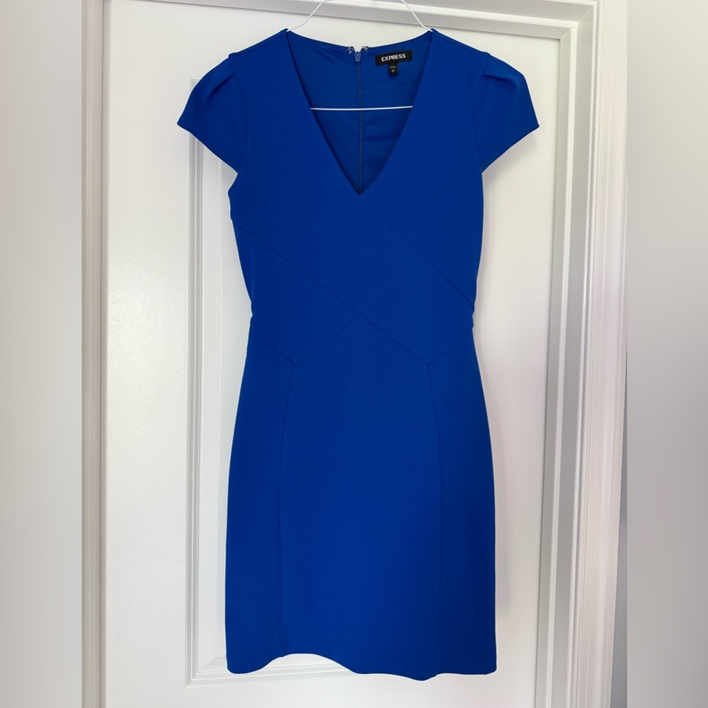 Express Blue Sheath Dress